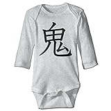 NINKI ベビー服 鬼　神秘の芸術　 長袖 ロンパース 6ヶ月~24ヶ月 100%コットン 出産祝い Size 24 Months グレー