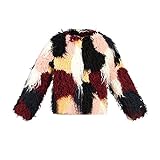 子供コート Hosam キッズ 女の子 暖か フェイクファー コート ガルズコート　欧米風　おしゃれ　ファッション (110, マルチカラー)