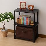 山善(YAMAZEN) ラック スリム 幅47 3段 3ISR-3IN(DBR3/BK) ダークブラウン