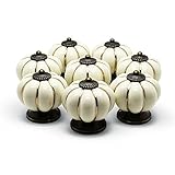 YDO(TM) Pumpkin Knobs Ivory Kitchen Cabinet Pull Ceramic Handle 8pcs [並行輸入品]