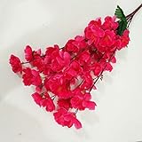 1 bunch人工ピーチBlossomシルクフラワー装飾シミュレーション花 One Size SFBHA32825424406