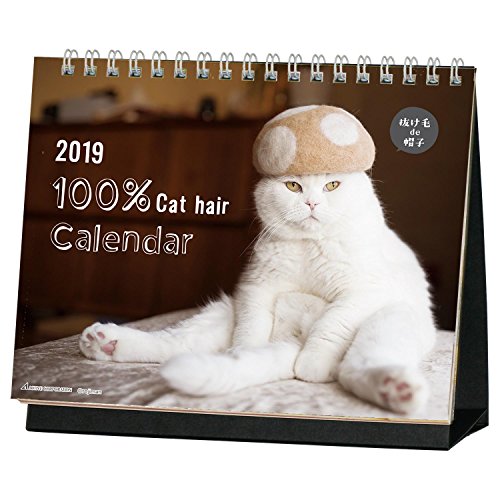 アクティブコーポレーション 2019年 猫 カレンダー 卓上 100% Cat hair ACL-590 (2019年 1月始まり)