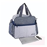 RONGTONGDA 　斜めがけ マザーズバッグ　2way ママバッグ　大容量　多機能　ショルダーバッグハン　シンプル　軽量 ベビーカー用　収納バッグ　 (ネイビー)