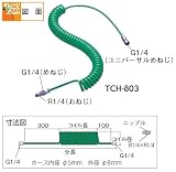 TRUSCO スパッタウレタンコイルホース 5X8mm 6m TCH808
