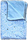 Caden Lane Luxe Collection Swirl Piped Blanket, Light Blue by Caden Lane