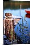 GREAT BIGキャンバスギャラリー‐ロープTied On Wooden Post at dock 16" x 24" 1009377_1_16x24_none