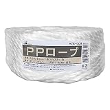 三友産業 PPロープ 太さ約10mm×長さ約30m 白 HZR-009