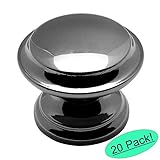Cosmas 4251bnブラックニッケルキャビネットハードウェアラウンドノブ – 1 – 3 / 8 "直径 – Wide Base – 20パック