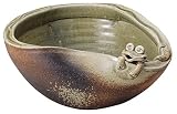 信楽焼 543-05 水流 蛙付めだか鉢【サイズ】W340×H160mm