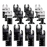 teepao 20パックOscillating Sawブレード、木製/メタル/プラスチックマルチツールクイックリリースSawブレードfor Fein MultimasterポーターケーブルBlack 