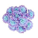 Perfk 約20個　フラワーヘッド　花びら　造花　ホーム　インテリア　飾り　菊　多色選べる - ブルー