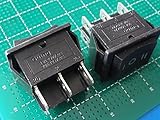 ロッカースイッチ＜2回路2接点　KC108-6P-B　25.0×21.0mm＞　ON-OFF　2個入＜1sw-417＞