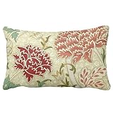 Zazzle William Morris Fineレッドフローラル壁紙ランバーサポート枕 13" x 21" 161b0a96-fe7c-03d2-cd4d-faf29fafa09c