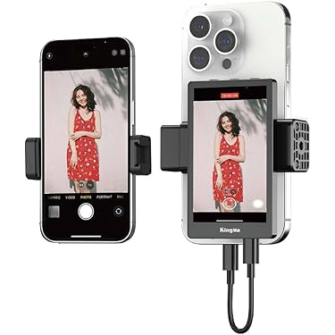 新品！自撮りモニター　外付け　スピーカー　Vlog ディスプレイ　軽量　撮影 楽天市場】JEVDESiPhone用自撮りモニター自撮りVlogモニター