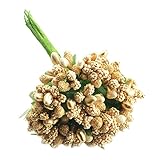 Prettyia 花嫁　ギフト　エレガント　美しい　造花　結婚式の花束　パーティーの装飾　全8色 - 金