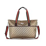 マザーズバッグ ママバッグ 3way 大容量 多機能 ハンドバッグ ショルダーバッグ (ゴールド)