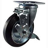 ナンシン 産業用キャスター ゴム(ベアリング入り) 150mm STC-150 CBC S-2