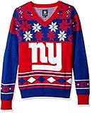 NFLレディースVネックセーター、ニューヨーク・ジャイアンツ、スモール