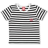 BABYDOLL（ベビードール） 親子ペア ボーダーTシャツ-子供服 男の子 女の子 ベビー キッズ-0673K 120cm ブラック