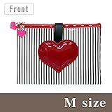 ポーチェ(pouche) Ｗポーチ ハート Ｍサイズ(レッド)