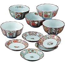 Amazon.co.jp: 食器セット : 古伊万里絵変り 皿鉢 セット