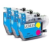 ブラザー用LC3111C(B3111C) 互換インクカートリッジ シアン/大容量/残量表示/個包装/3本セット [対応機種]:DCP-J972N / DCP-J973N-W/B/DCP-J978N / DCP-J572N / DCP-J577N / MFC-J893N / MFC-J898N / MFC-J998DN/DWN/MFC-J738DN など