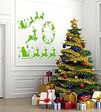 Merryクリスマス鹿ギフトサンタクロース子供部屋子供スタイリッシュな壁アートステッカーデカールg8909