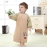 ベビー　寝袋　パジャマ　ルームウェア　部屋着　ベビー スリーパー　子供用　赤ちゃん　厚い　冬向け　保温　可愛い　暖かい (L, グレー)