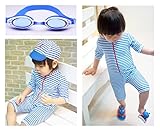 （グレードモリヤ） Grade moriya 子供服　水着　ボーダー　ストライプ　初めてでも安心の3点セット★　水着　男の子　マリンスタイル　　ボーダー柄　水着　ゴーグル セット スイミングセット　水