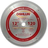 Oshlun SBNF-120120 12-Inch 120 Tooth TCG Saw Blade with 1-Inch Arbor for Aluminum and Non Ferrous Me
