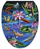 トイレTattoos Koi Fish装飾アップリケfor Toilet Lid Elongated TT-7740-O 1