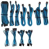 CORSAIR Premium Individually Sleeved PSU Cables プロフェッショナルキット Type 4 Gen 4 ブルー/ブラック CP-8920228