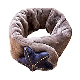 ノーブランド　子どもマフラー　女の子 男の子　ネックウォーマー　保温 防寒マフラー 両面 ふわふわ ファッション　可愛い　星 寒さ対策 誕生日 クリスマスプレゼント　キッズ 秋冬春　男女兼用