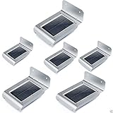 Uniquefire 6 X平面第三世代ソーラーライト16LED充電式防水ボディセンサーライトソーラーハウスナンバー光回廊ライトガーデンライト屋外照明ストリート城屋外階段が点灯