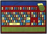 Joy Carpets Kid Essentials Early Childhood Keyboard Connection Rug Multicolored 5'4 x 7'8 [並行輸入品]