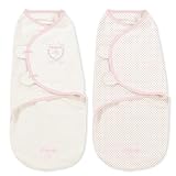 Little Me リトル・ミー オリジナル おくるみ SM 2枚パック 女の子 by SwaddleMe (ハート) [並行輸入品]