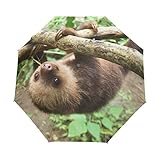 naanle Baby Sloth HangingツリージャングルAuto Open Close折りたたみ式トラベル傘