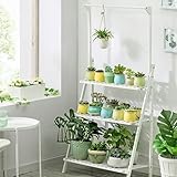 植物ディスプレイスタンド、折り畳み竹フラワースタンド、バルコニーハンギングバスケットプラントストレージラック ( サイズ さいず : L50CM*40CM*96CM )