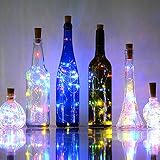 6pcs 2 M 20ledマイクロLED銅ワイヤ文字列ライトワインボトルコルクストッパーVineランプフェアリーStarryランプDIYウェディングクリスマス(カラー)