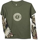 Browning幼児用Ryder迷彩長袖Tシャツ ブラック