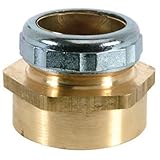 真鍮クラフト排水トラップコネクター/メスパイプスレッド 1-1/4 o.d. x 1-1/2 -Inch 193B 1