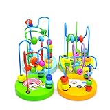 Rosenice木製ビーズ迷路ゲーム子供教育玩具ビーズコースター