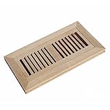 WELLAND Hardwood Flush Mount Floor Register Vent Unfinished, 4 inch x 10 inch, White Oak [並行輸入品]