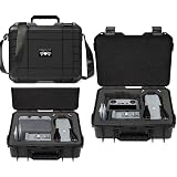 DJI Air 3S 対応 収納ケース 防水ハードシェル DJI RC 2/RC-N3 送信機 用 キャリングケース 全面保護型 防塵 耐衝撃性 (Black)