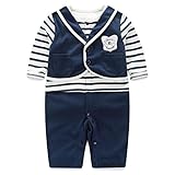 エルフ ベビー(Fairy Baby)ベビーフォーマル ロンパース 結婚式服 男の子 90cm 紺色ベスト