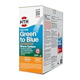 HTH 52038 スイミングプールケア グリーンからブルー、アドバンストショックシステム、2ステップスイミングプールケアソリューション、1キット