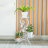 アイアンパストラルマルチ - ストーリー屋内バルコニーフロアフラワーフレームフラワーポットグリーンTurmans Hanging Orchid Shelves ( Color : White )