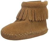 ミネトンカ モカシン Black Flap Bootie ベビーブーティー14.5cm ブラウンスエード