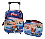 Planes Disney Toddler Boys 12" Rolling Wheeled backpack and matching lunchbox set! [並行輸入品]