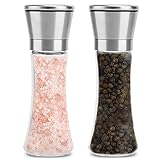 MESTORE18 ペッパー挽き 調味料挽き 結晶塩挽き 2個セット ペッパーミル コショウミル 胡椒 ミル 粗さ調節 調味料挽き 胡椒 結晶塩用 (胡椒挽き)